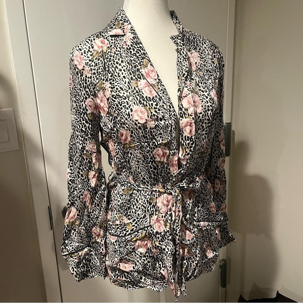 Imtimissimi Floral Leopard Print Women's Top